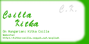 csilla kitka business card